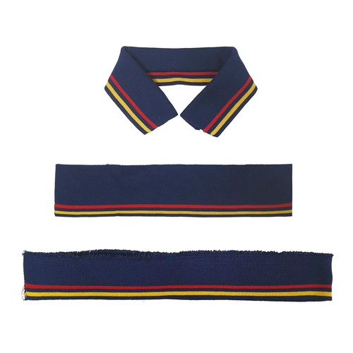 Flat knit rib polo shirt - knit,