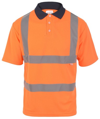 Orange vis polo shirt - polo, birds
