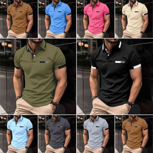 New men colorblock polo - new,