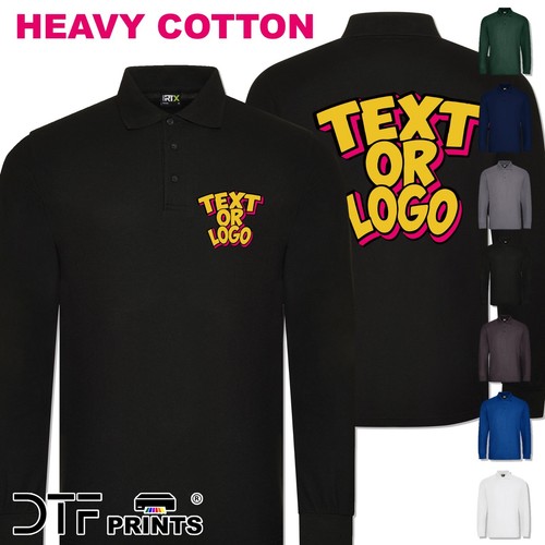 Personalised long sleeve polo - sleeve,