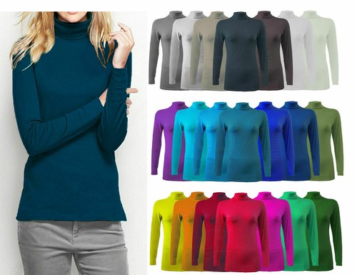 Women polo neck shirt top - neck,