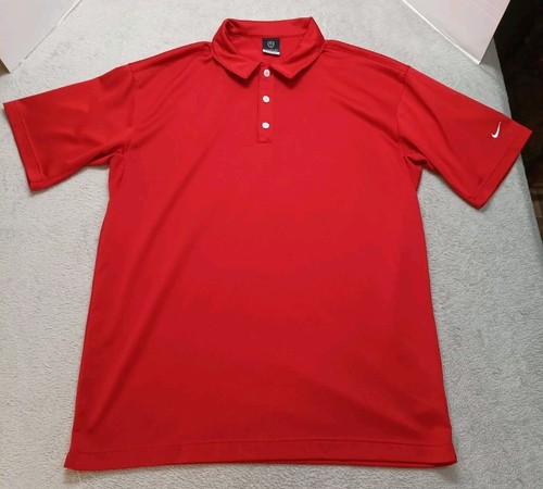 Nike men red golf polo - red,