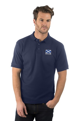 Scotland flag navy polo shirt - scotland,