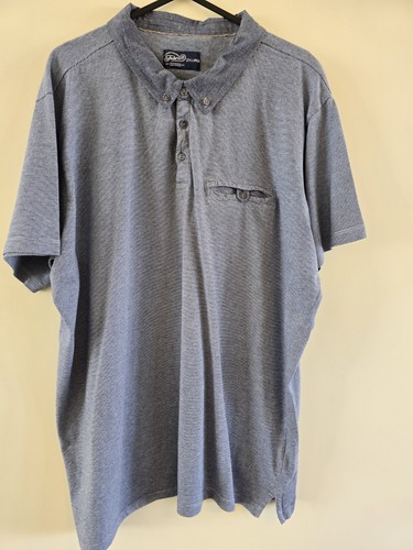 Fabric8 mens blue striped polo - blue,