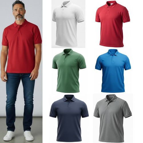 Men plain polo shirt short - men's,