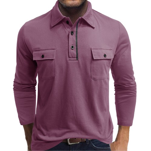 Mens long sleeve - polo, shirt