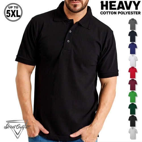 Mens heavy polo shirt short - heavy,