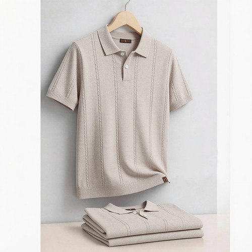 Men stripe golf polo shirt - golf,